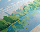 Lake of the Isles Minneapolis Framed Canvas Print, Panoramic Wall Art, Midcentury Modern, Pop Art, Living Room Decor, Travel Poster, Lake House Art