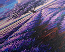 Majestic Lavender Tree in a Flower Field, Skinny and Tall Art, Serene Framed Canvas Print, Peaceful Home Decor