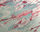 Delicate Pink Flowers On Branch Gentle Tones Skinny Art Tall Art Framed Canvas Print Japanese Style Art Ukiyo-e Art Wood Block Print Floral