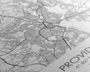 Providence Street Map, Rhode Island Map, City Map Art, Minimalist Art, Wall Art, Canvas Print, Bedroom Wall Décor, Gift For Couples, by NuevArt