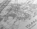 Islamabad Street Map, Pakistan Map, City Map Art, Minimalist Art, Wall Art, Canvas Print, Travel Lover Gift, Living Room Art, Travel Prints