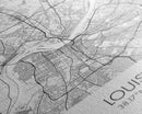 Louisville Street Map, Kentucky Map, City Map Art, Modern Art, Wall Art, Canvas Print, Travel Wall Art, Wall Décor Bedroom, Gifts For Dad