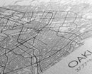 Oakland Street Map, California Map, City Map Art, Modern Art, Wall Art, Canvas Print, Living Room Art, Gift For Her, Adventure Wall Art