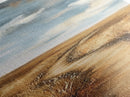 Serene Rural Path Framed Canvas Print landscape painting, farmhouse art, above couch art, rustic wall art, wabi sabi art, extra wide art, panoramic art, warm neutral wall art, barn landscape oil painting
