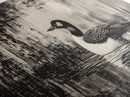 Loon Bird Art, Black and White Painting, Wildlife Wall Art, Rustic Decor, Framed Canvas Print, Lake House Art, Nature Lover Gift