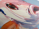 Koi Fish Painting, Light Pink Wall Art, Coastal Wall Art, Nautical Decor, Framed Canvas Print, Gift Idea, Living Room Art, Ocean Art