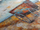 Rustic Wagon, Western Landscape, Farmhouse Art, Southwest Wall Art, Vintage Horse Art, Extra Wide Art, Horizontal Wall Art, Framed Canvas Print