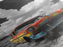 Vintage Car, Custom Car Painting, Graffiti Wall Art, Rustic Art, Old Car Scene, Moody Art, Framed Canvas Print, Landscape Art