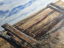 Rustic Fence Art, Prairie Landscape, Farmhouse Decor, Wabi Sabi Art, Western Wall Art, Nature Painting, Framed Canvas Print