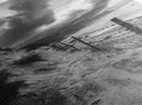 Coastal Path, stormy beach, dramatic sky, coastal wall art, black and white, framed canvas print, moody landscape, nautical decor