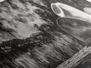 Black and White Art, cowboy hat painting, rustic decor, farmhouse art, extra wide art, panoramic art, framed canvas print, landscape painting