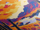 Desert Landscape Art, Joshua tree art, southwest wall art, extra wide art, panoramic painting, framed canvas print, rustic wall art, sunset painting