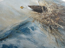Eagle Nest, bird art, wildlife painting, coastal wall art, seascape painting, moody art, extra wide art, framed canvas print, above sofa art