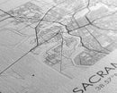 Sacramento Street Map, California Map, City Map Art, Minimalist Art, Wall Art, Canvas Print, Girls Room Art, Gift For Women, Travel Décor
