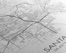 Santa Rosa Street Map, California Map, City Map Print, Minimalist Art, Wall Art, Canvas Print, Bedroom Wall Art, Travel Gift, Travel Art