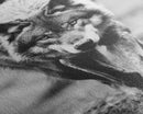 Majestic Wolf Black and White Art Print - Framed Canvas Wall Decor, Wildlife Art for Living Room, Rustic Animal Wall Art for Home