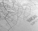 Warsaw City Map, Poland Art, Map Print, Modern Wall Art, Wall Art, Canvas Art, European wall Art, First Home Gift, Wall Décor, Office Prints