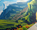 Amman, Jordan Panoramic Travel Poster Canvas Print, Amman, Jordan Painting, Jordan Art, Amman Travel Art, Living Room Painting