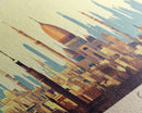Cairo, Egypt Panoramic Travel Poster Canvas Print, Cairo, Egypt Painting, Egypt Art, Cairo Panoramic Travel Art, Travel Painting