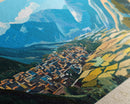 Cajamarca, Peru Panoramic Travel Poster Canvas Print, Cajamarca, Peru Painting, Peru Art, Cajamarca Travel Art, Guest Room Painting