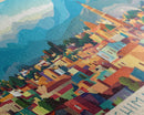 Chimalhuacan, Mexico Panoramic Travel Poster Canvas Print, Chimalhuacan, Mexico Painting, Mexico Art, Chimalhuacan Travel Art, Guest Room Painting