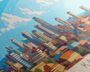 Kampala, Uganda Panoramic Travel Poster Canvas Print, Kampala, Uganda Painting, Uganda Art, Kampala Travel Art, Living Room Painting