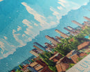 Lubumbashi, Congo Panoramic Travel Poster Canvas Print, Lubumbashi, Congo Painting, Congo Art, Lubumbashi Travel Art, Guest Room Painting