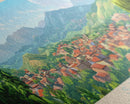 Sacaba, Bolivia Travel Poster Panoramic Canvas Print, Sacaba, Bolivia Painting, Bolivia Art, Sacaba Travel Art, Guest Room Painting