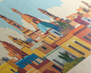Saltillo, Mexico Panoramic Travel Poster Canvas Print, Saltillo, Mexico Painting, Mexico Art, Saltillo Panoramic Travel Art, Travel Painting