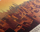 Shubra El-Kheima, Egypt Panoramic Travel Poster Canvas Print, Shubra El-Kheima, Egypt Painting, Egypt Art, Shubra El-Kheima Travel Art, Guest Room Painting