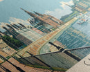 Cardiff, Wales Panoramic Canvas Print, Cardiff, Wales Painting, Wales Art, Cardiff Travel Poster, Travel Art, Guest Room Painting