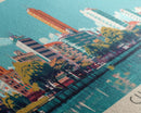 Curitiba, Brazil Panoramic Canvas Print, Curitiba, Brazil Painting, Brazil Art, Curitiba Travel Poster, Travel Art, Guest Room Painting