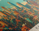 Kampala, Uganda Panoramic Canvas Print, Kampala, Uganda Painting, Uganda Art, Kampala Travel Poster, Travel Art, Living Room Painting