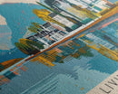 Livingston, Scotland Panoramic Canvas Print, Livingston, Scotland Painting, Scotland Art, Livingston Travel Poster, Travel Art, Vacation Gift