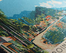 Pointe-Noire, Republic of the Congo Panoramic Canvas Print, Pointe-Noire, Republic of the Congo Painting, Republic of the Congo Art, Pointe-Noire Travel Poster, Travel Art, Guest Room Painting
