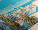 Tunis, Tunisia Panoramic Canvas Print, Tunis, Tunisia Painting, Tunisia Art, Tunis Travel Poster, Travel Art, Guest Room Painting