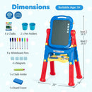 Kids Art Easel with Adjustable Height & 22 Accessories by LJGDeals
