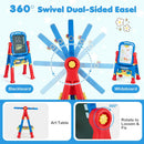 Kids Art Easel with Adjustable Height & 22 Accessories by LJGDeals