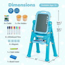 Kids Art Easel with Adjustable Height & 22 Accessories by LJGDeals