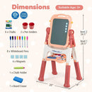 Kids Art Easel with Adjustable Height & 22 Accessories by LJGDeals