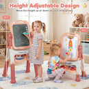 Kids Art Easel with Adjustable Height & 22 Accessories