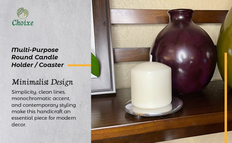 Multi-Purpose Round Candle Holder / Coaster, photo 3 of 10