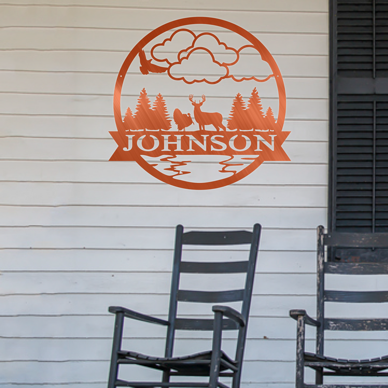 Deer & Turkey Outdoor Monogram