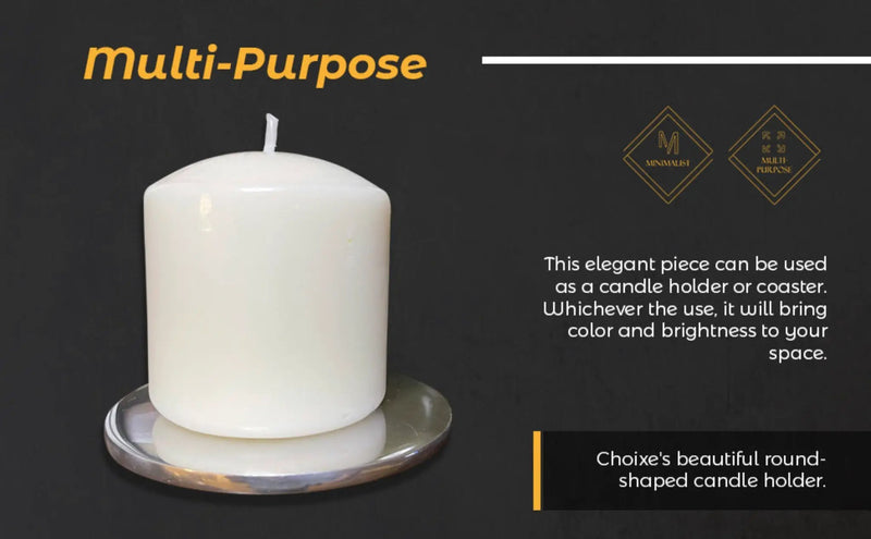 Multi-Purpose Round Candle Holder / Coaster, photo 4 of 10