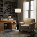 Alden Linen Floor Lamp 11.8"