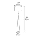 Alden Linen Floor Lamp 11.8"