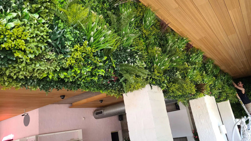 Ultra-Luxury Lush Spring Artificial Vertical Garden Green Wall 40" x 40" 11SQ FT Commercial Grade UV Resistant (Overstock Sale)
