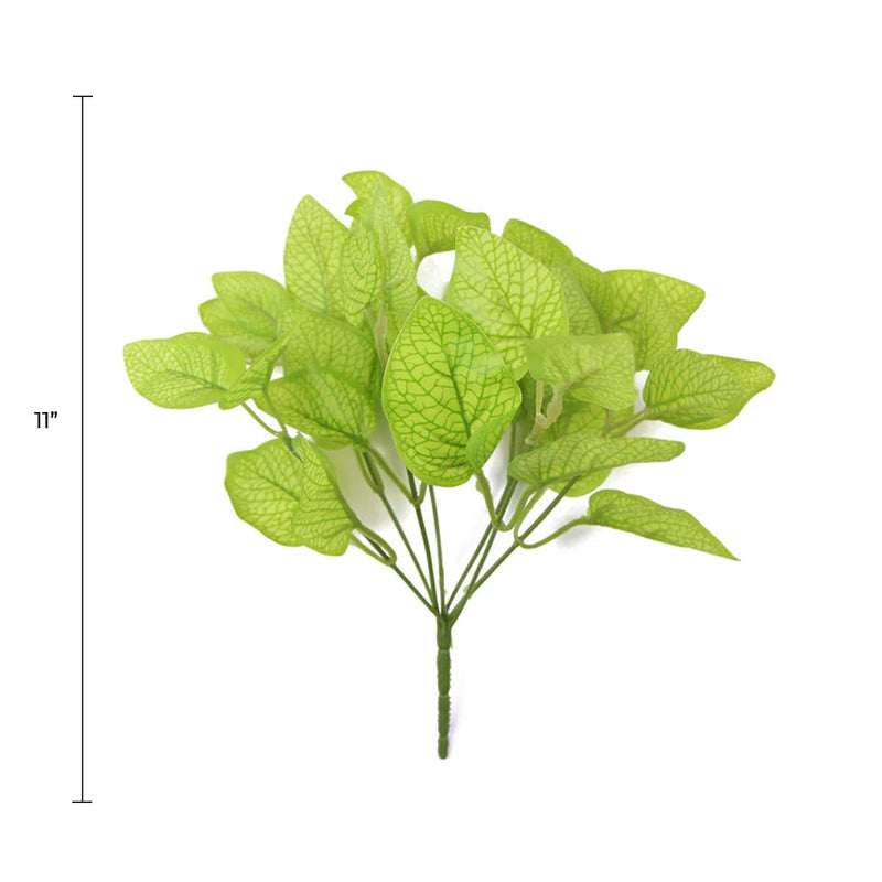 Philodendron Golden Leaf Artificial Hanging Bush 11in, photo 2 of 11