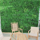 White Oasis Artificial Vertical Garden Green Wall Panel 40×40in 11 SQ FT – UV Resistant – Commercial Grade