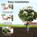 Artificial Begonia Ball Trees Set of 2 13 inch Fake Evergreen Shrubs with Ground Spikes-White by LJGDeals